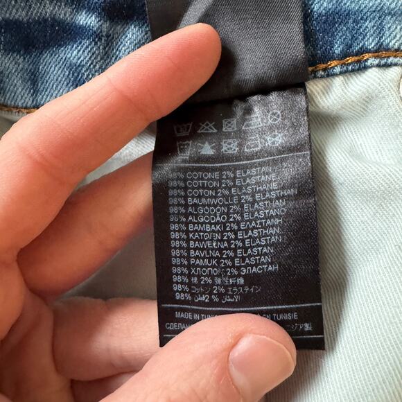 John Richmond Distressed Patched Slim Fit Jeans - Picture 7 of 13